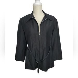Vintage Susie tompkins zip up silk/linen jacket